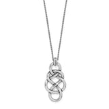 Interlok Braid Pendant Necklace, Silver