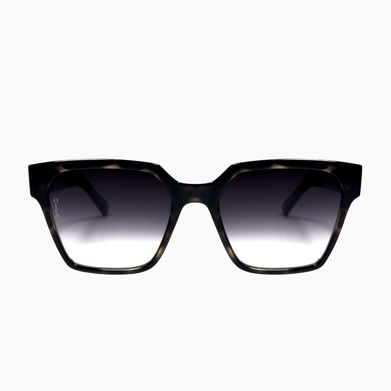 Zamora Sunglasses, Black Tort/Smoke Fade