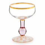 Rosy Check Coupe Glass