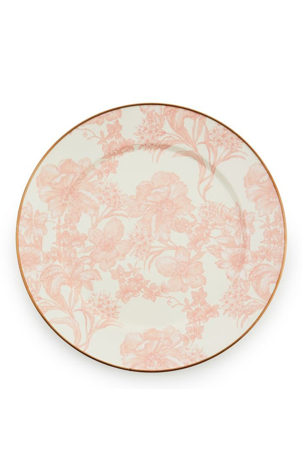 Rosy English Garden Enamel Charger/Plate