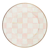 Rosy Check Enamel Dinner Plate