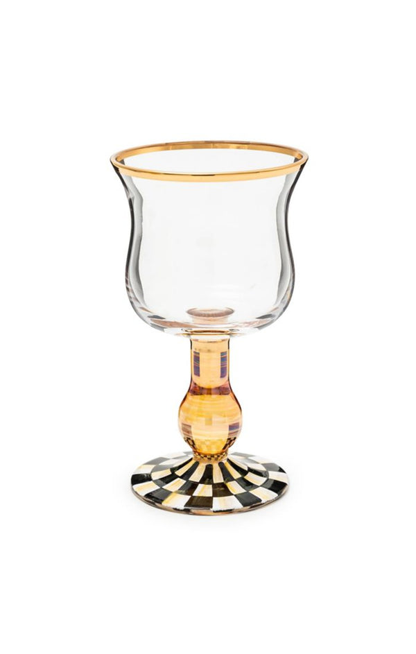 Courtly Check Wine Glass