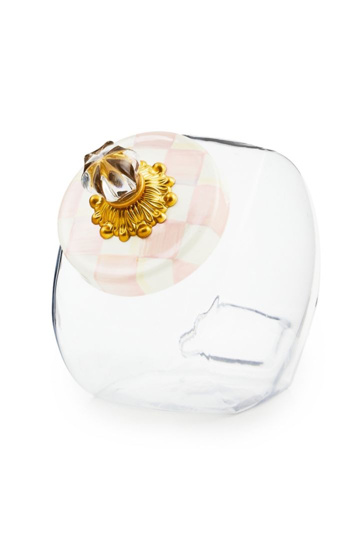 Sweets Jar with Rosy Check Enamel Lid