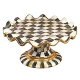 Courtly Check Ceramic Fluted Cake Stand