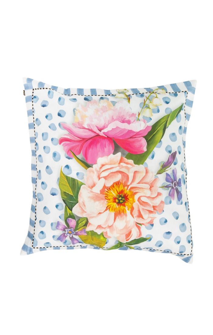 Blue Wildflowers Throw Pillow