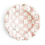 Rosy Check Medium Ceramic Fluted Serving Bowl