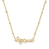 Big Sis Short Pendant Gold Necklace, Freshwater Cultured Pearl