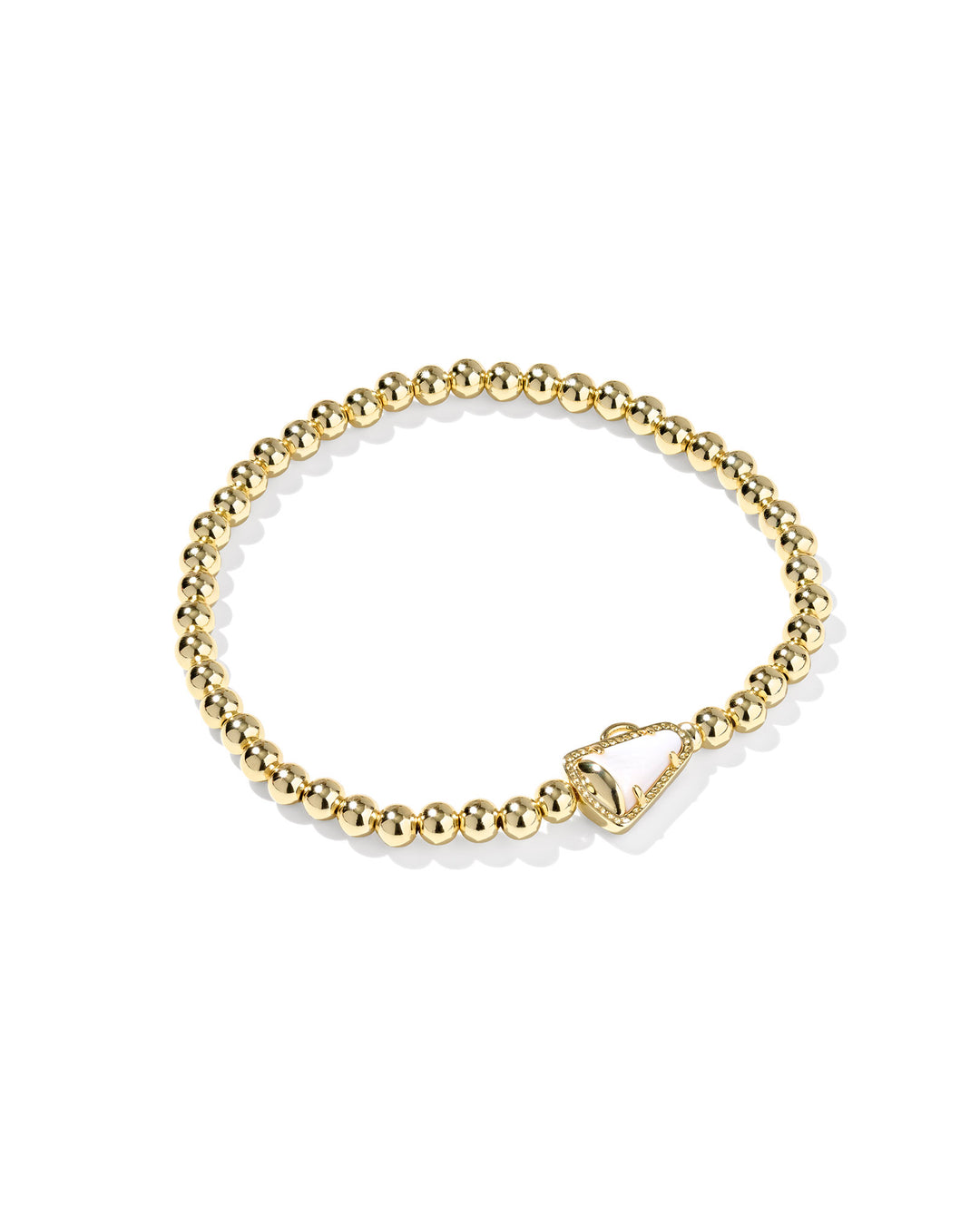 Cheer Stretch Bracelet Mother of Pearl, Gold