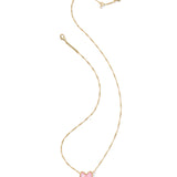 Haley Bow Short Pendant Gold Necklace, Blush MOP