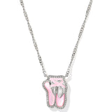 Ballet Short Pendant Necklace, Silver