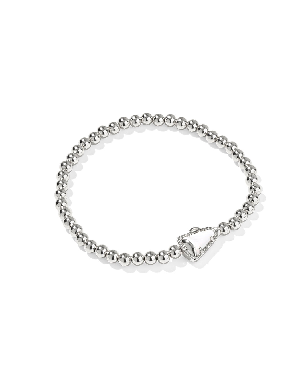 Cheer Stretch Bracelet Mother of Pearl, Silver
