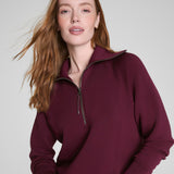 Spanx® AirEssentials Half Zip, Plum Berry