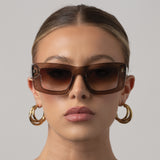 Marsha, Trans Olive/Brown Fade