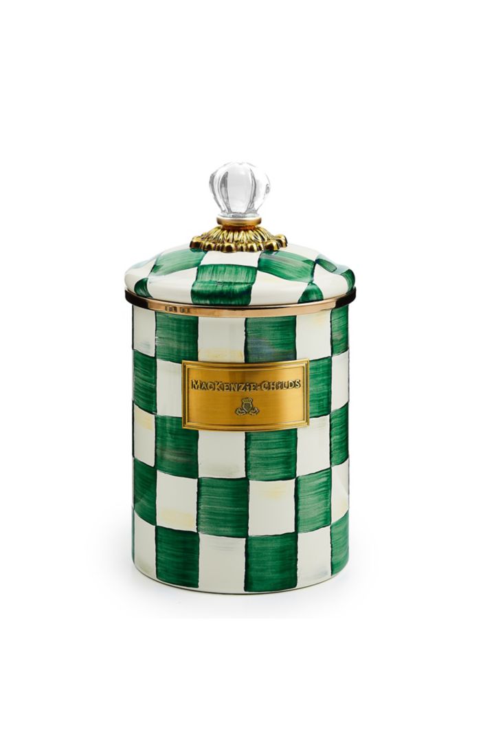 Emerald Check Medium Canister