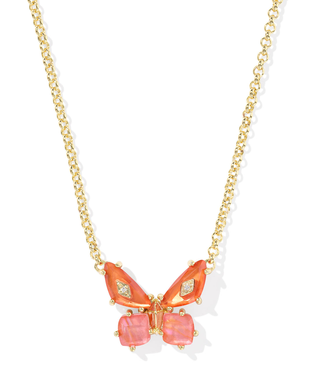 Bianca Butterfly Pendant Necklace, Orange