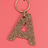 Glitter Letter Keychain