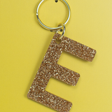Glitter Letter Keychain