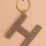 Glitter Letter Keychain