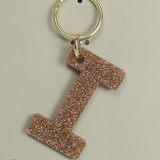 Glitter Letter Keychain