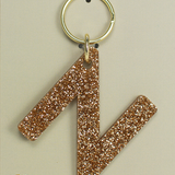 Glitter Letter Keychain