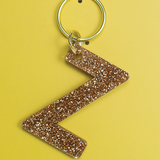 Glitter Letter Keychain