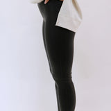 Faux Leather Leggings - Black