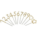 Mini Gold Number Sparkler Wand