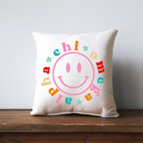 Greek Smiley Face Pillow