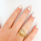 Lexi Gold Beaded Ring, 2mm