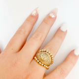 Lauren Gold Beaded Ring, 3mm