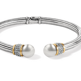 Meridian Open Hinge Bangle, Silver and Gold