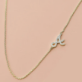 Shine Bright Asymmetrical Initial Necklace, Gold