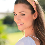 Knotted Straw Headband, Pink
