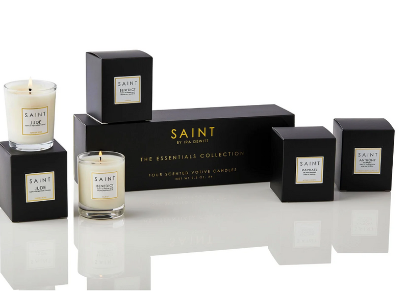The Essentials Collection Votive Saint Candle Set