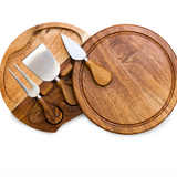 Acacia Brie Cheese Cutting Board & Tools Set