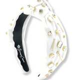 Baseball Headband, White