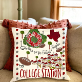 College Station Double Sided Pillow