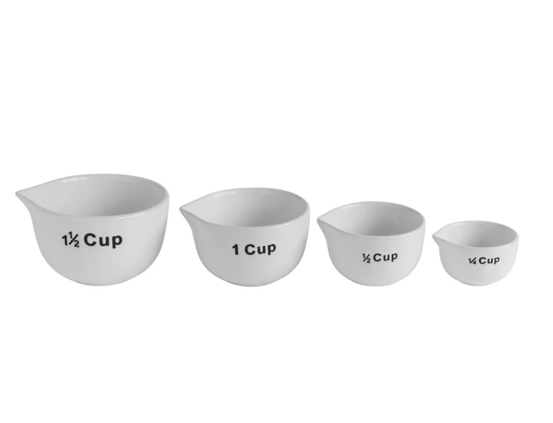 Stoneware Measuring Cups, Set of 4