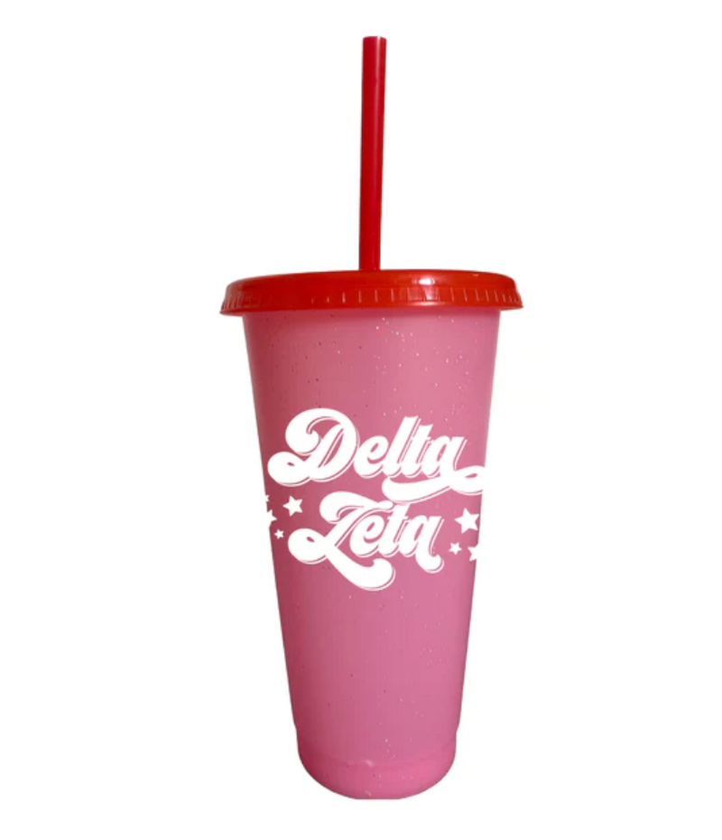 Sorority Glitter Color Changing Cup