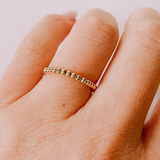 Lexi Gold Beaded Ring, 2mm