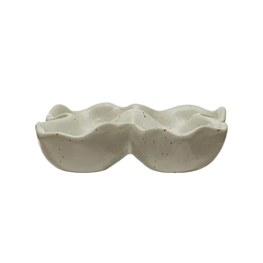 Stoneware Egg Holder, White