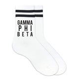 Black Striped Sorority Crew Socks