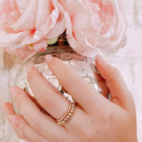 Lexi Gold Beaded Ring, 2mm
