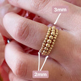 Lexi Gold Beaded Ring, 2mm
