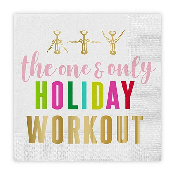 Holiday Workout Napkin - 20 count, 5 inches