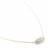 Elisa 14k Gold Necklace in White Diamond