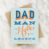 The Man, The Myth, The Legend Father's Day Card