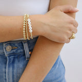 Sorority Gold Letter Bracelet