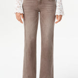 Briar Mid Rise Straight Leg Jeans, Coffee