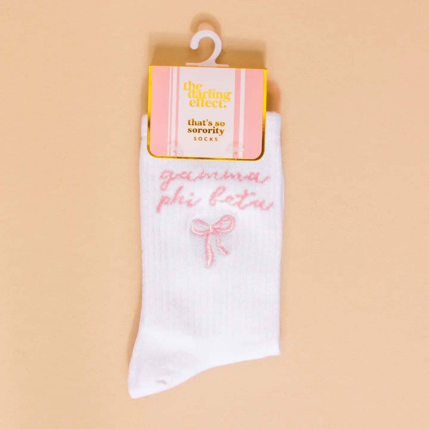 Sorority Embroidered Crew Socks